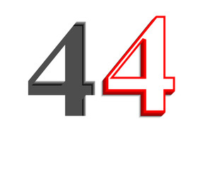 Obraz premium vector number four design