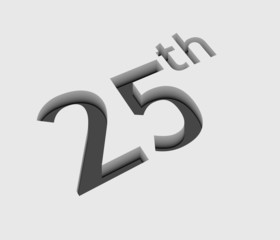 vector 25th number design