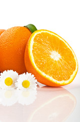 fresh orange and camomile