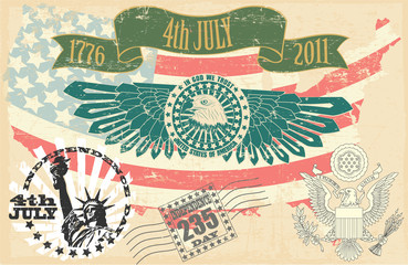 Independence Day of the USA stamp