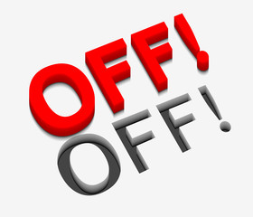 3d vector off text design