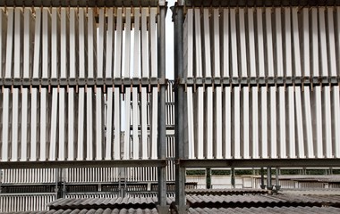 Obraz premium plasterboard industrial production drying outdoor