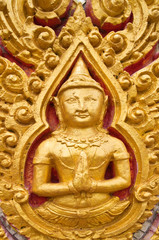 Fototapeta na wymiar Sculpture Traditional Thai style in the temple