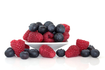 Blueberry and Raspberry Fruit
