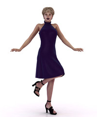 Fototapeta premium Frau im Sommerkleid