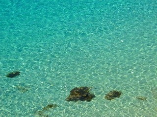 Crystal clear turquoise water, aguas cristalinas.
