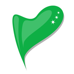 lebanon in heart. Icon of lebanon national flag. vector