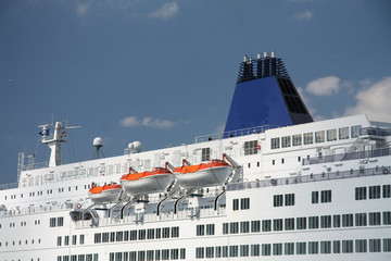 Detail of a cruise ship