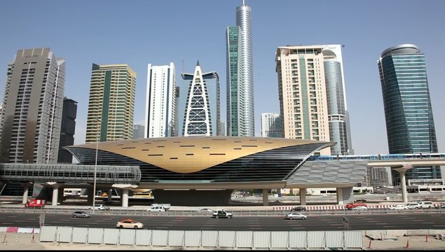 Metro station in Dubai, United Arab Emirates