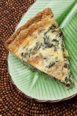 Spinach, Mushroom and Shallot Quiche