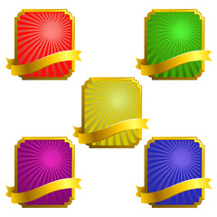 decorative frames with ribbons