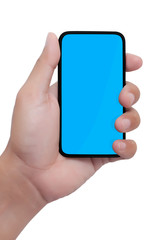 Hand holding smart phone (Mobile Phone)