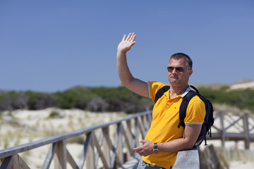 Tourist auf Erkundung