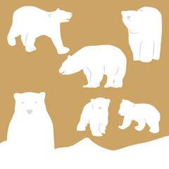 シロクマ シルエット