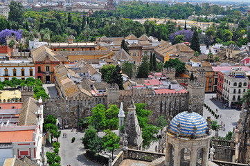 Fototapeta na wymiar Panorama centrum Sewilli, Hiszpania