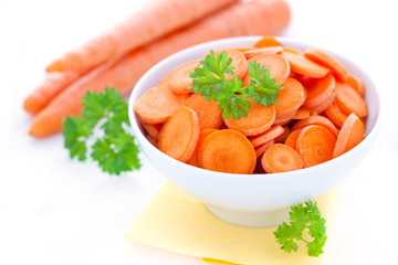 geschnittene Karotten
