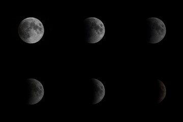 Naklejka premium Lunar Eclipse - June 16th 2011 - New Delhi, India