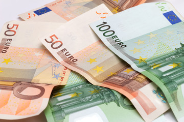 Euro money banknotes