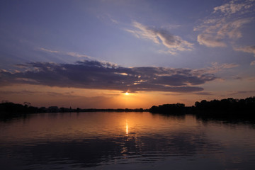 Naklejka premium beautiful clouds in the evening