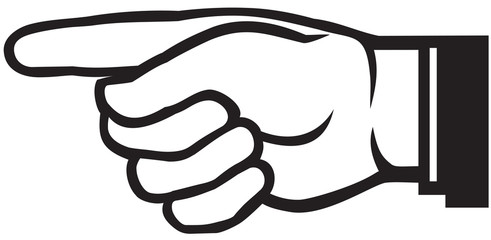 pointing hand (point finger)
