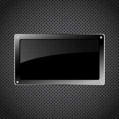 Metal plate and glossy vector