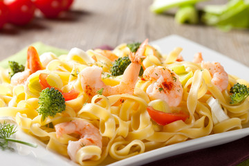 Plat de tagliatelles