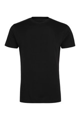 Black T-shirt template (isolated on white, clipping path)