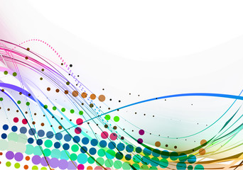 abstract colorful wave line