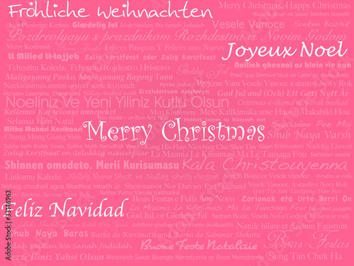 &quot;Fröhliche Weihnachten auf 77 Sprachen - Merry Christmas&quot; Stockfotos