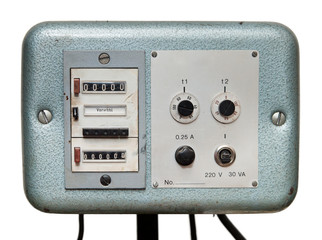 Vintage machine control panel