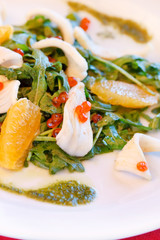 salad with calamari and orange