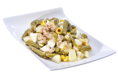 Ensalada de patas y fríjoles.