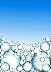 Bulles d'eau dessin vectoriel.