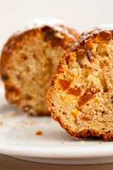 two slices of muffin