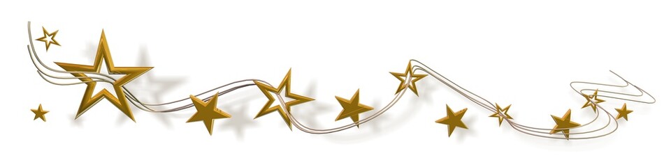 Sterne Gold auf Wei&szlig; - banner 01