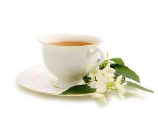 Obraz na płótnie Canvas Green tea with jasmine