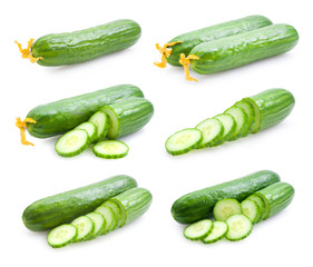 set of cucumber images