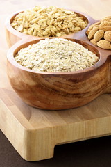 fresh rolled oats almonds and muesli
