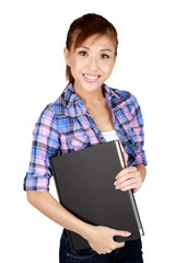 Obraz premium Beautiful young Asian femalestudent.