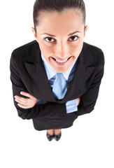 smiling funny businesswoman