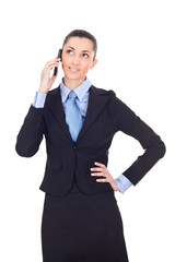 businesswoman talking on cell phone