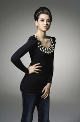 Fototapeta premium Portrait of a cute young lady posing