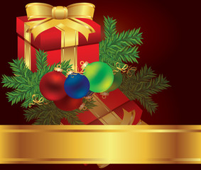 christmas card gift background verctor illustration
