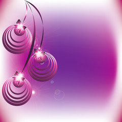 christmas cars balls background verctor illustration