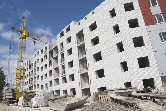 Construction Yard With Crane