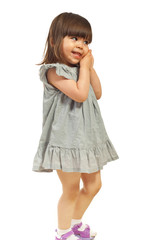 Cute girl looking sideways