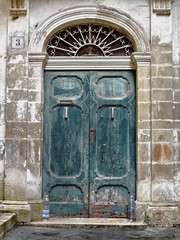 Entr&eacute;e de porte verte