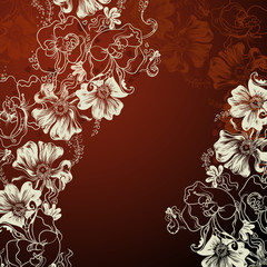 background with decorative flowers