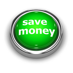 3d Button "save money" in green