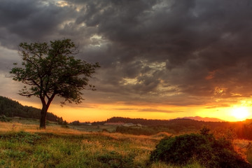 Sunset in Bulgaria Mountains